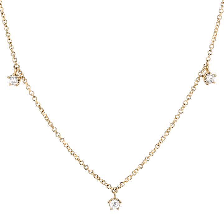 Joyful 18k Yellow Gold and Diamond .54 Total Weight Necklace