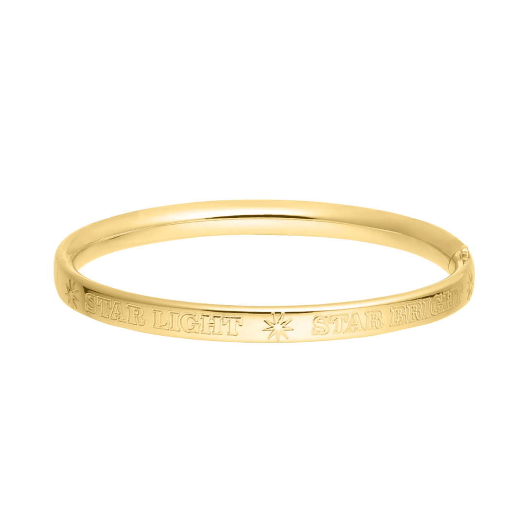 Children's 14k Overlay Star Light Star Bright Bangle Bracelet
