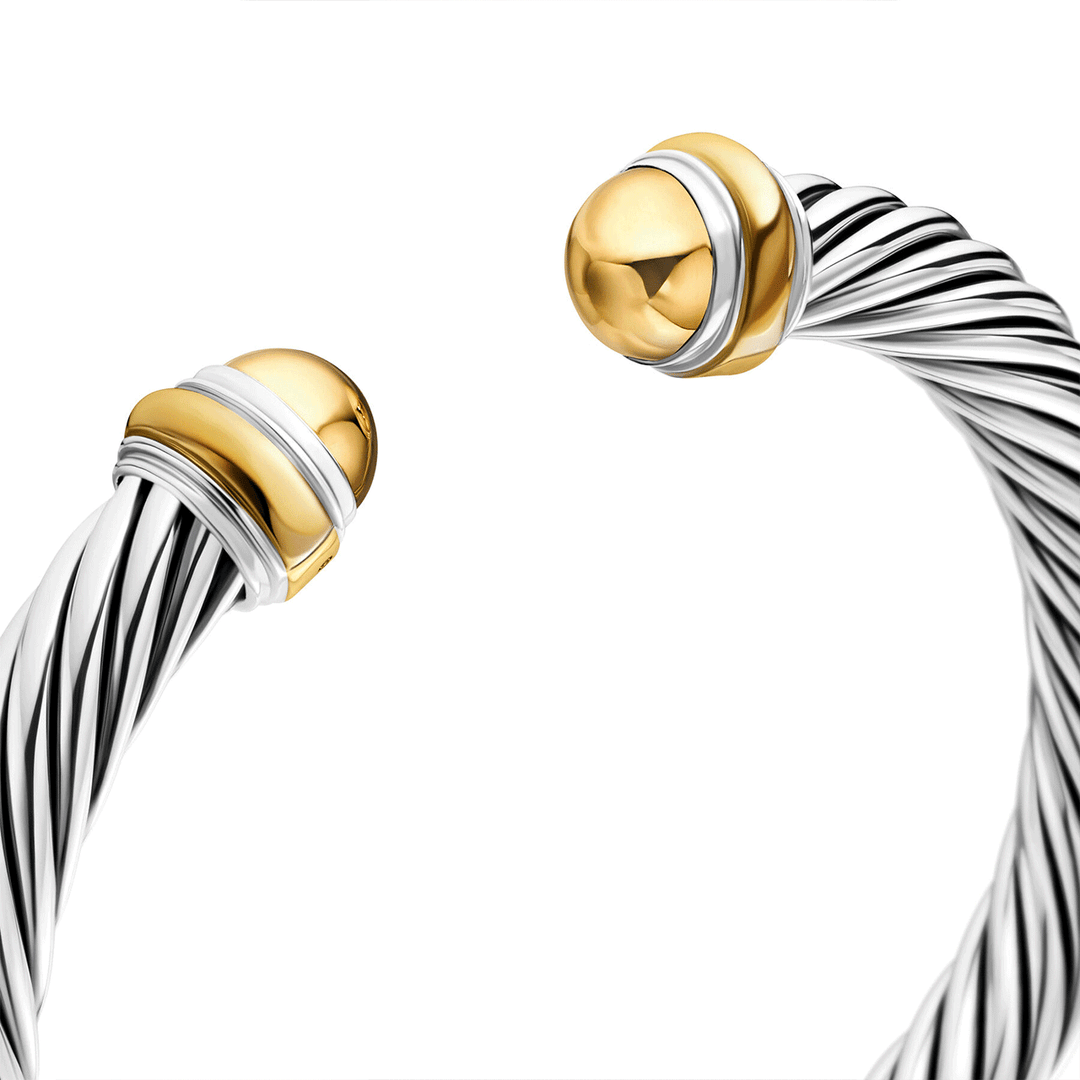David Yurman Cable Classic Collection Bracelet with 14k Yellow Gold