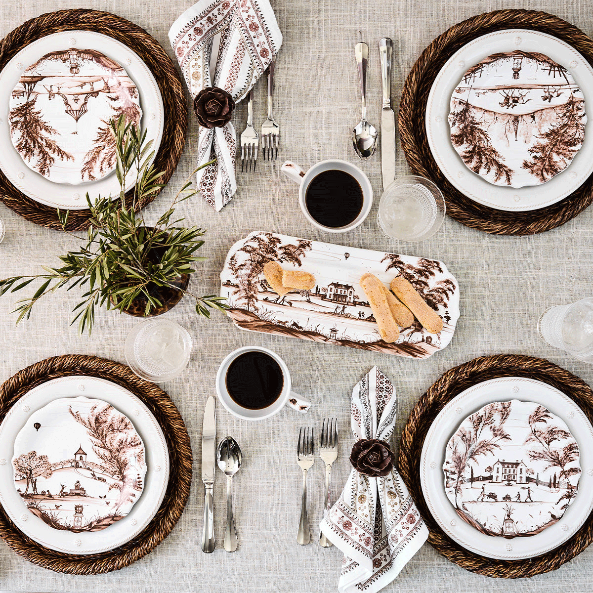 Juliska  Country Estate Harvest 15" Hostess Tray - Sepia