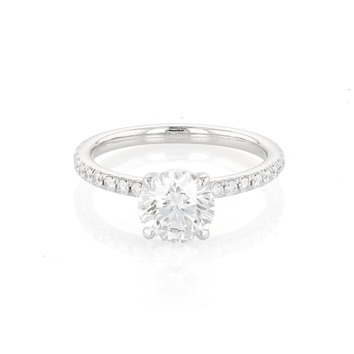 The Hamilton Silhouette Platinum and 1.57 Total Weight Diamond Engagement Ring