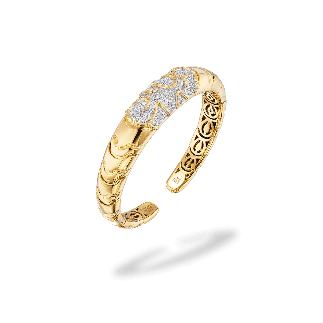 Marina B Onda 18k Yellow Gold Diamond Bracelet