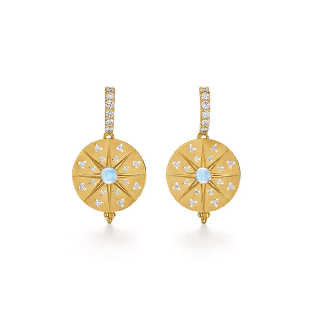 Temple St. Clair 18k Yellow Gold Sole Mandala Earrings