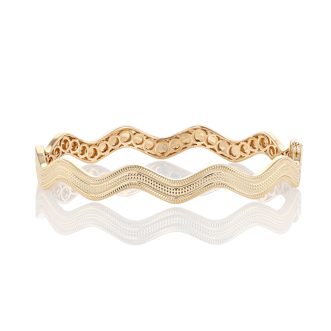 Regency 18k Yellow Gold and .61 Total Weight Diamond Bracelet