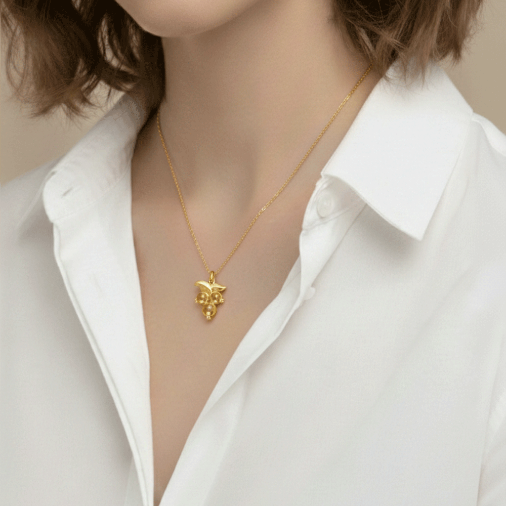 Hamilton New Jersey Blueberries 18k Gold Charm