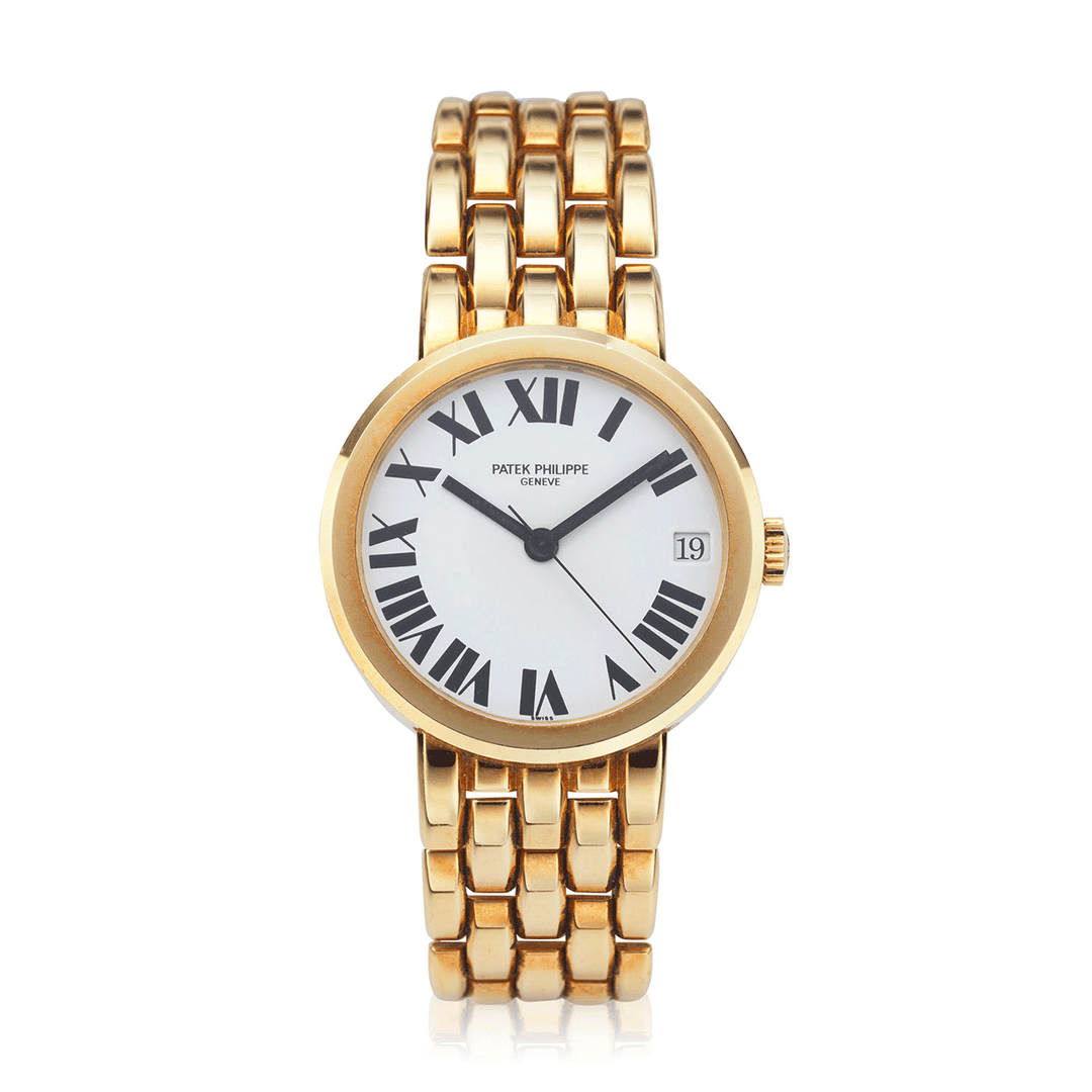 PATEK PHILIPPE YELLOW GOLD SELF-WINDING CALATRAVA BRACELET WATCH, REF. 5012/3J