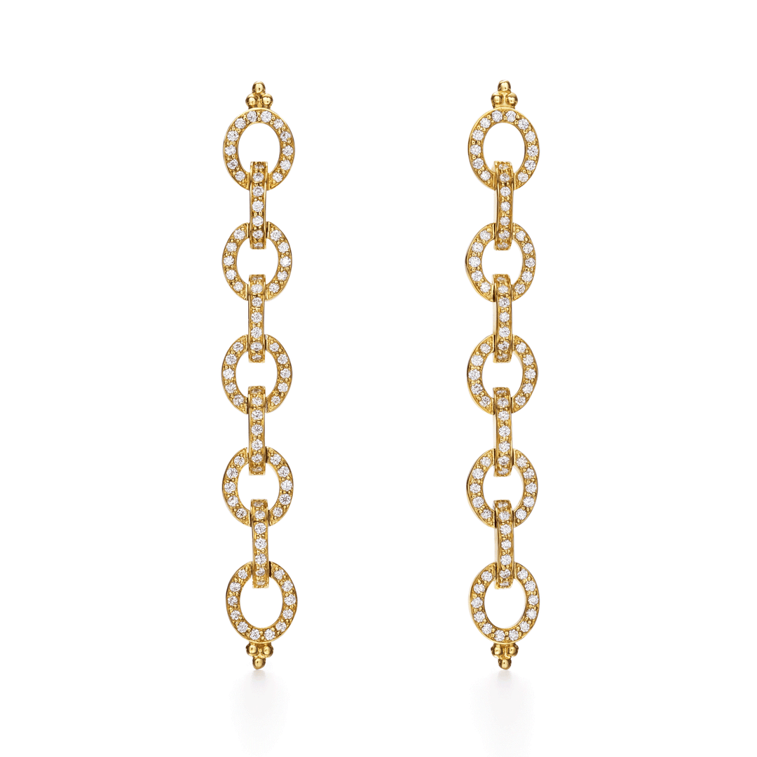 Temple St. Clair 18 Yellow Gold Orsina Diamond Drop Earrings