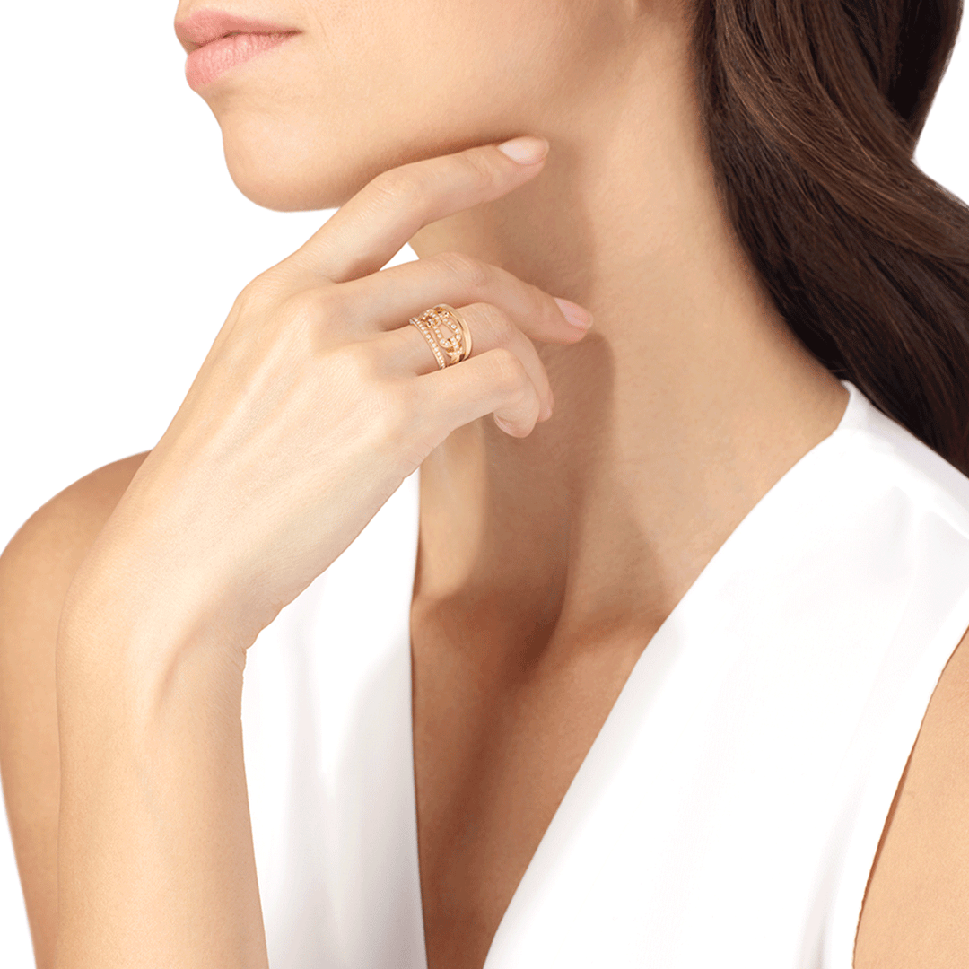 FRED Force 10 Rise 18k Yellow Gold and Diamond Ring