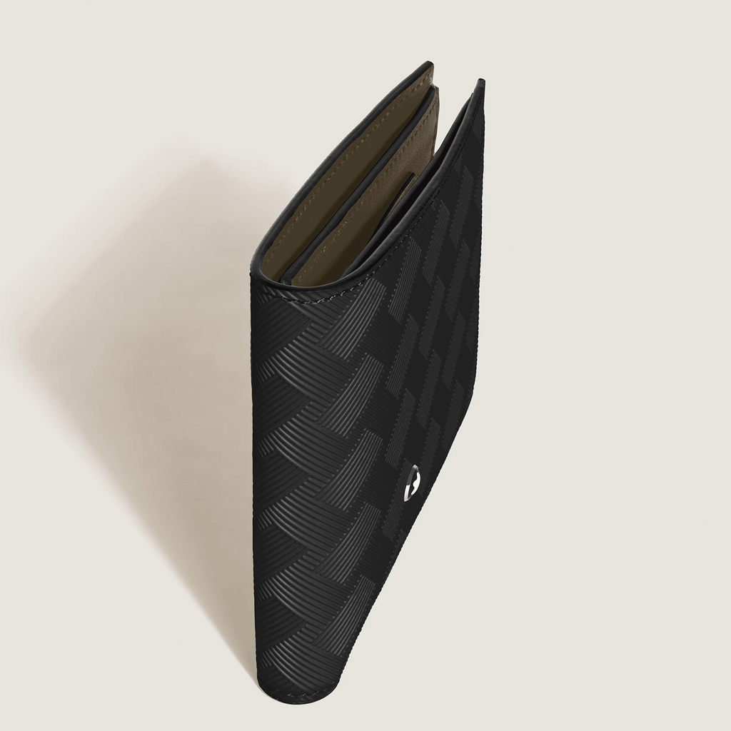 Montblanc Wallet 6cc in Extreme Leather Black/Khaki