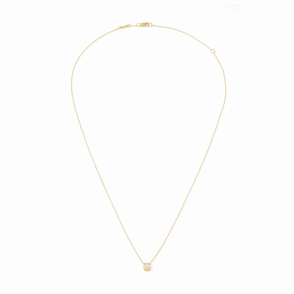 Dinh Van Le Cube 18k Yellow Gold Medium Diamond Necklace