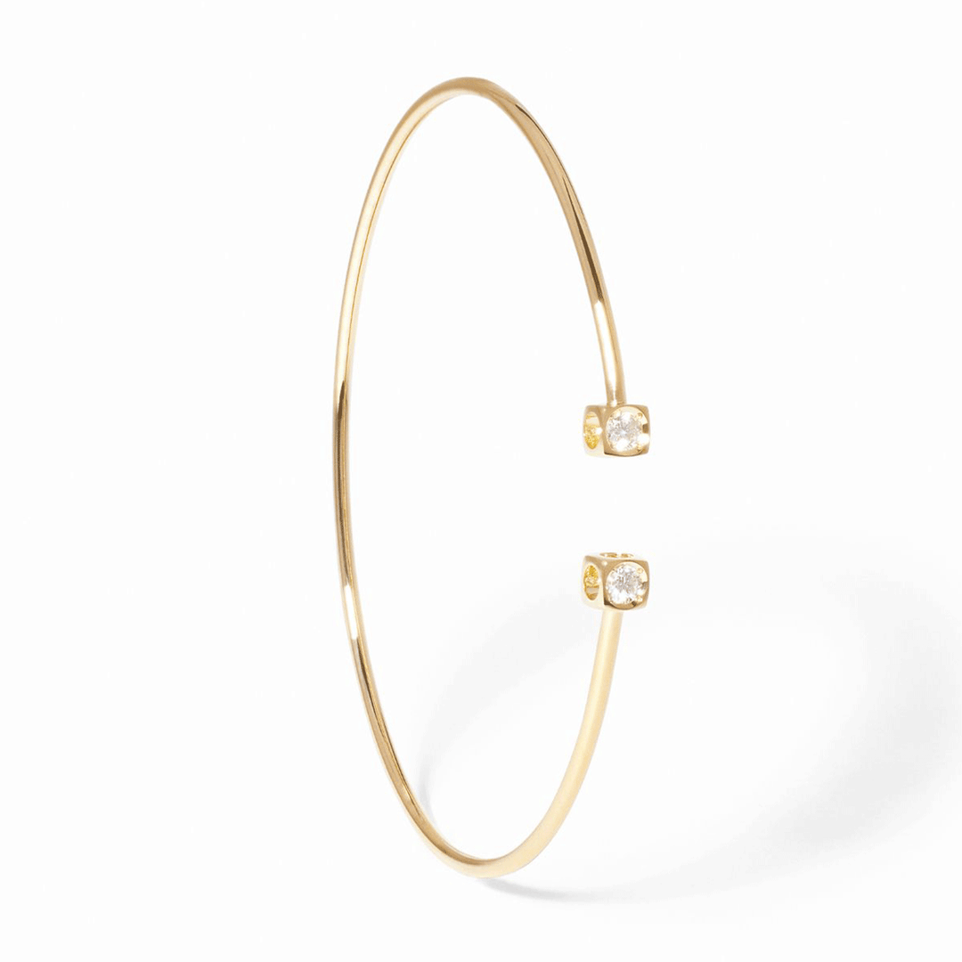 Dinh Van Le Cube 18k Yellow Gold and Diamond Small Bracelet