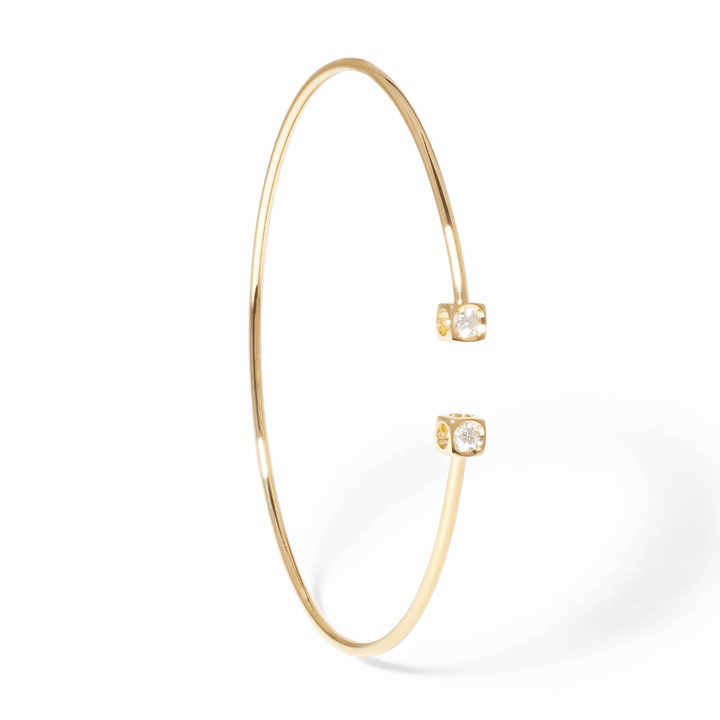 Dinh Van Le Cube 18k Yellow Gold and Diamond Small Bracelet
