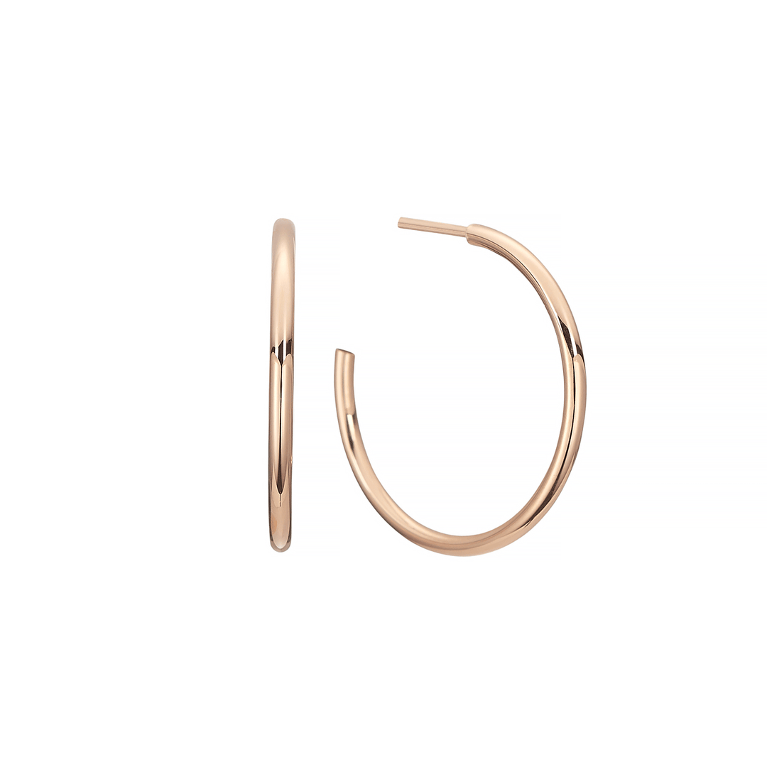 Hamilton Collection 14k Rose Gold 20mm Hoop Earrings