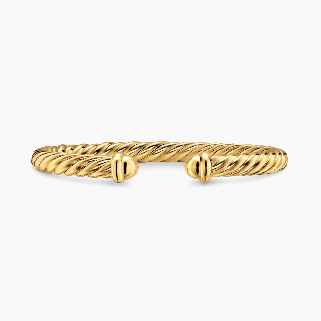 David Yurman Cablespira Flex Bracelet 18k Yellow Gold, 6mm