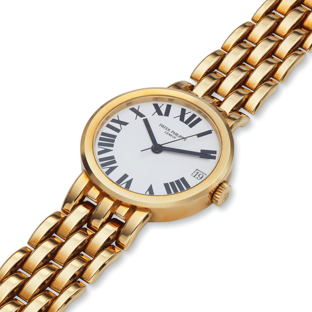 PATEK PHILIPPE YELLOW GOLD SELF-WINDING CALATRAVA BRACELET WATCH, REF. 5012/3J