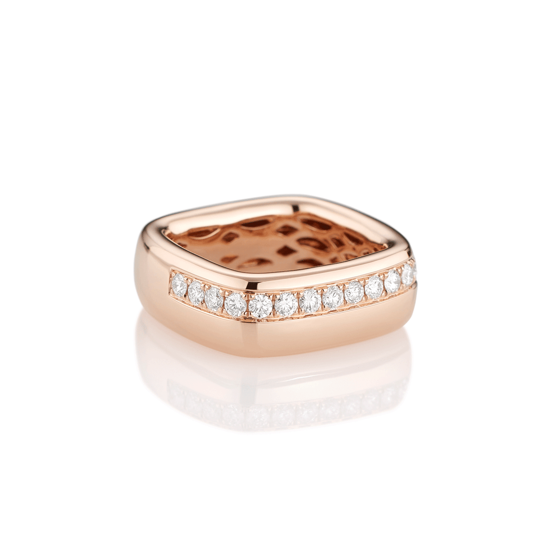 Mercer 18k Gold and Diamond .54 Total Weight Ring