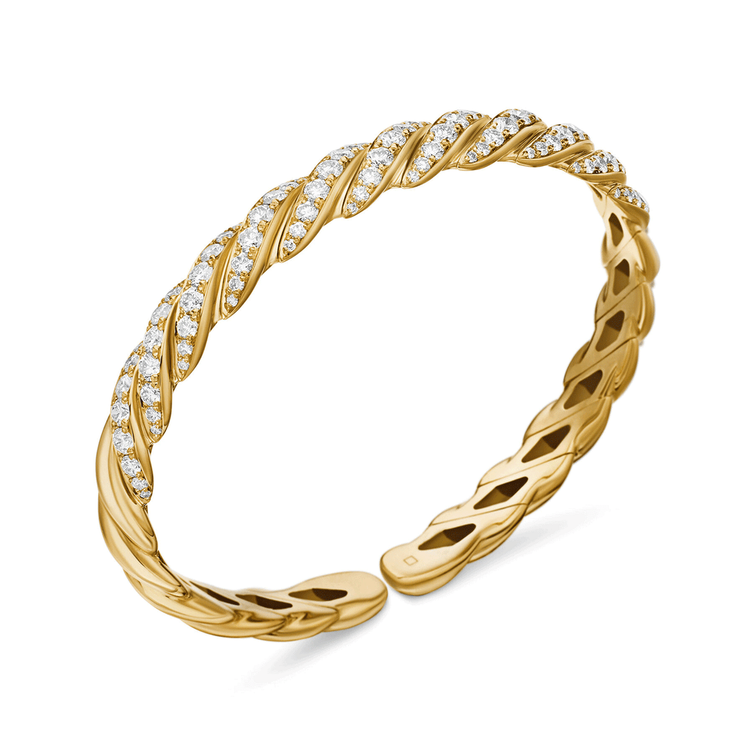 David Yurman Pavéflex Bracelet in 18k Yellow Gold with Diamonds
