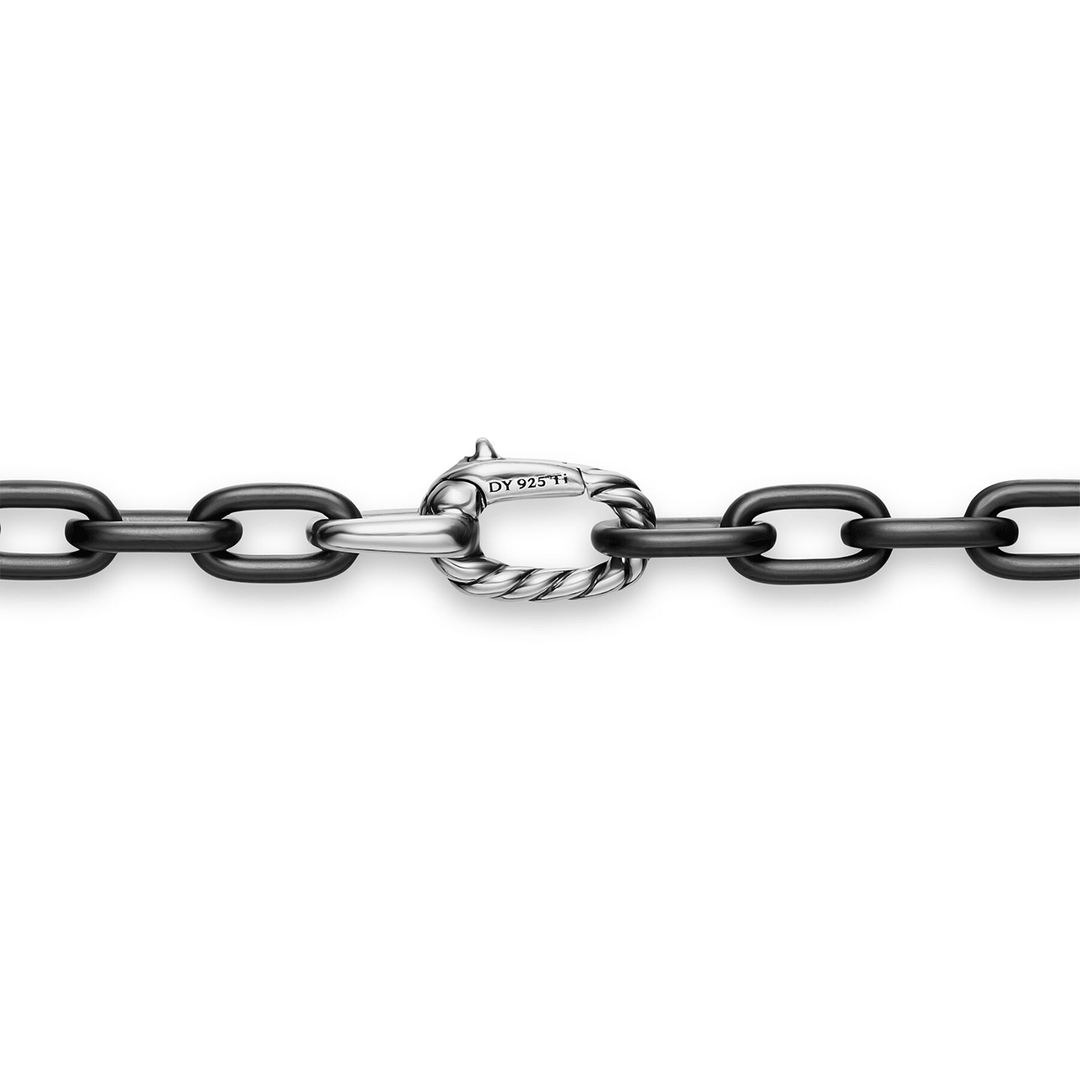 David Yurman DY Madison® Chain Necklace Black Titanium with Sterling Silver