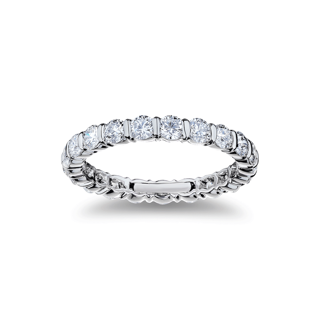 Platinum and 1.78 Total Weight Diamond Eternity Band