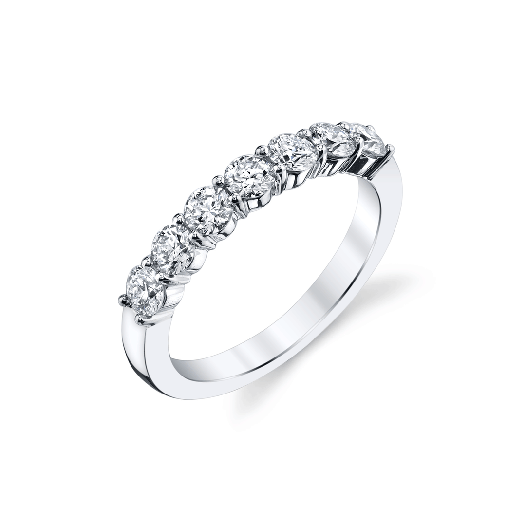 18k White Gold and .82 Total Weight Diamond Band