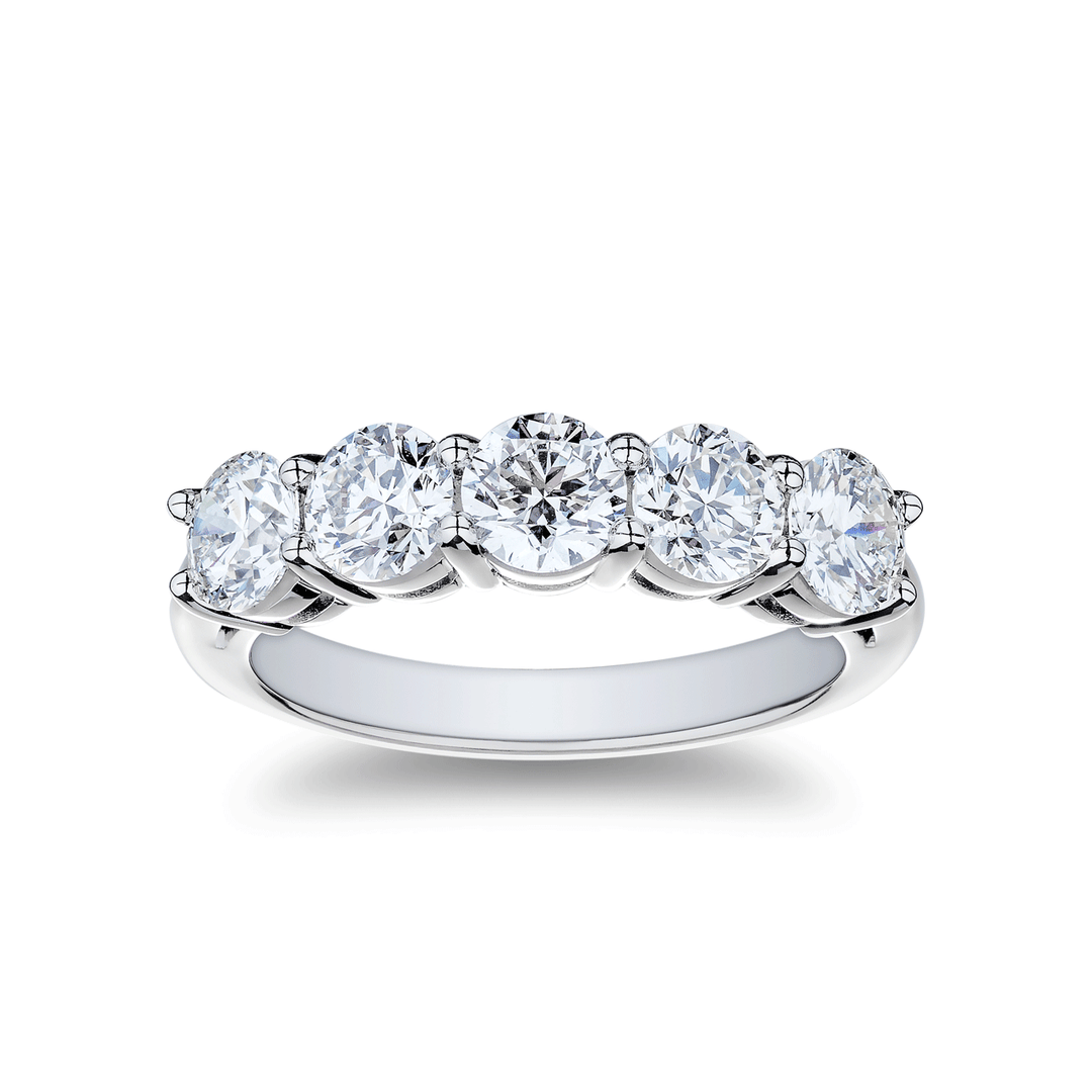 Platinum and 2.10 Total Weight Diamond Band