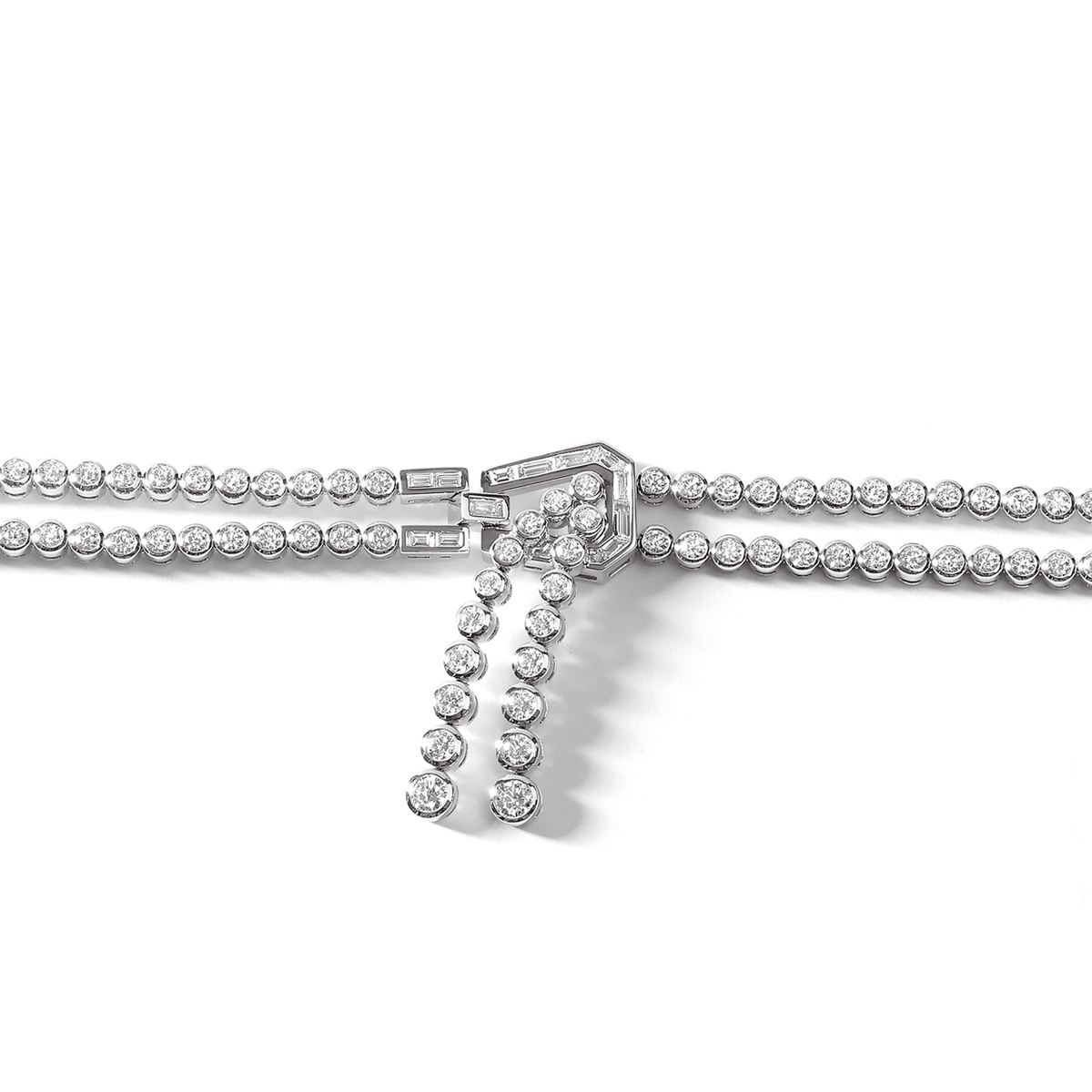 18k White Gold Diamond Bow Bracelet