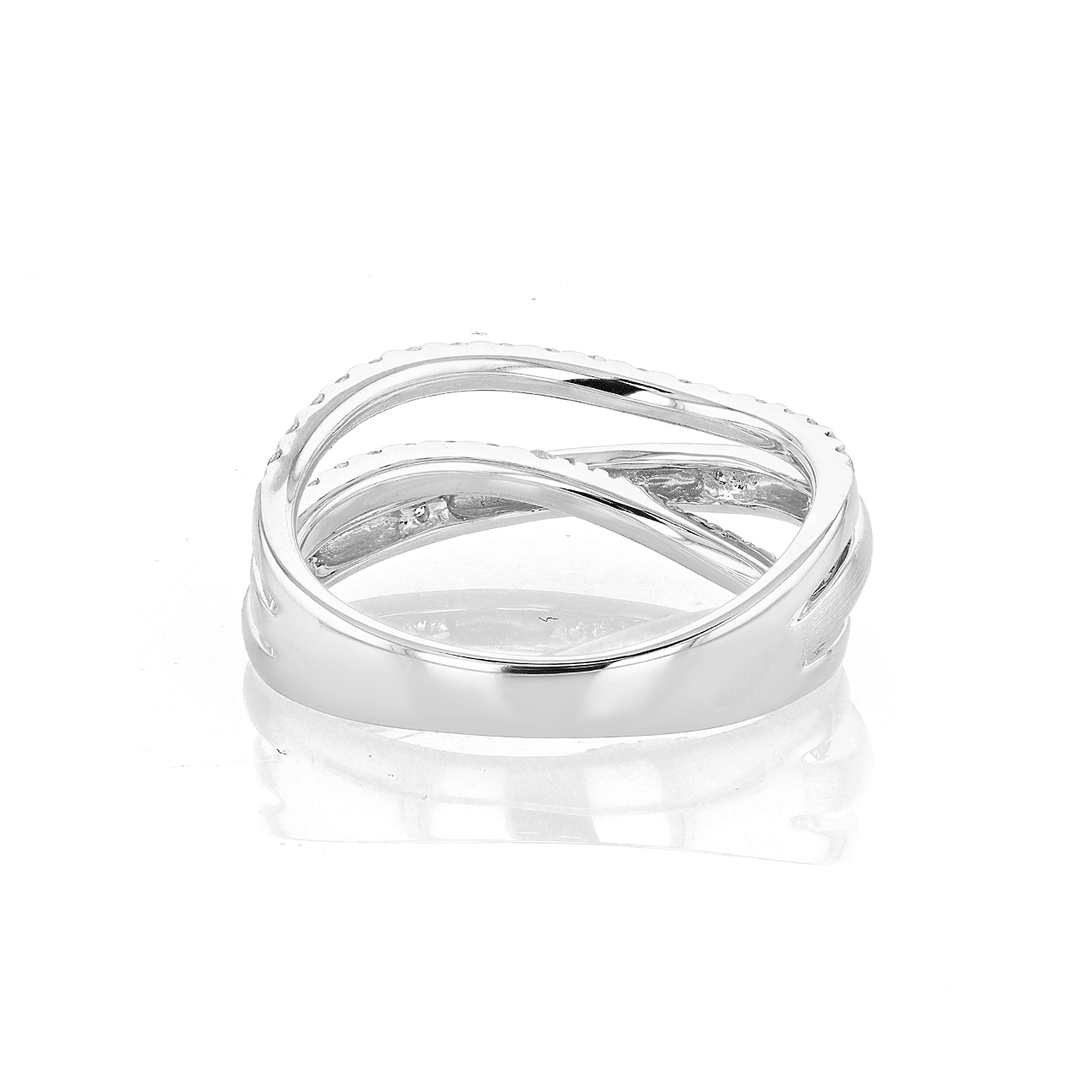 18k White Gold and Diamond 0.52 Total Weight Wrap Ring