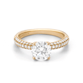 Hamilton Grace Collection 18k Yellow Gold and 0.44 Total Weight Diamond Engagement Mounting Ring