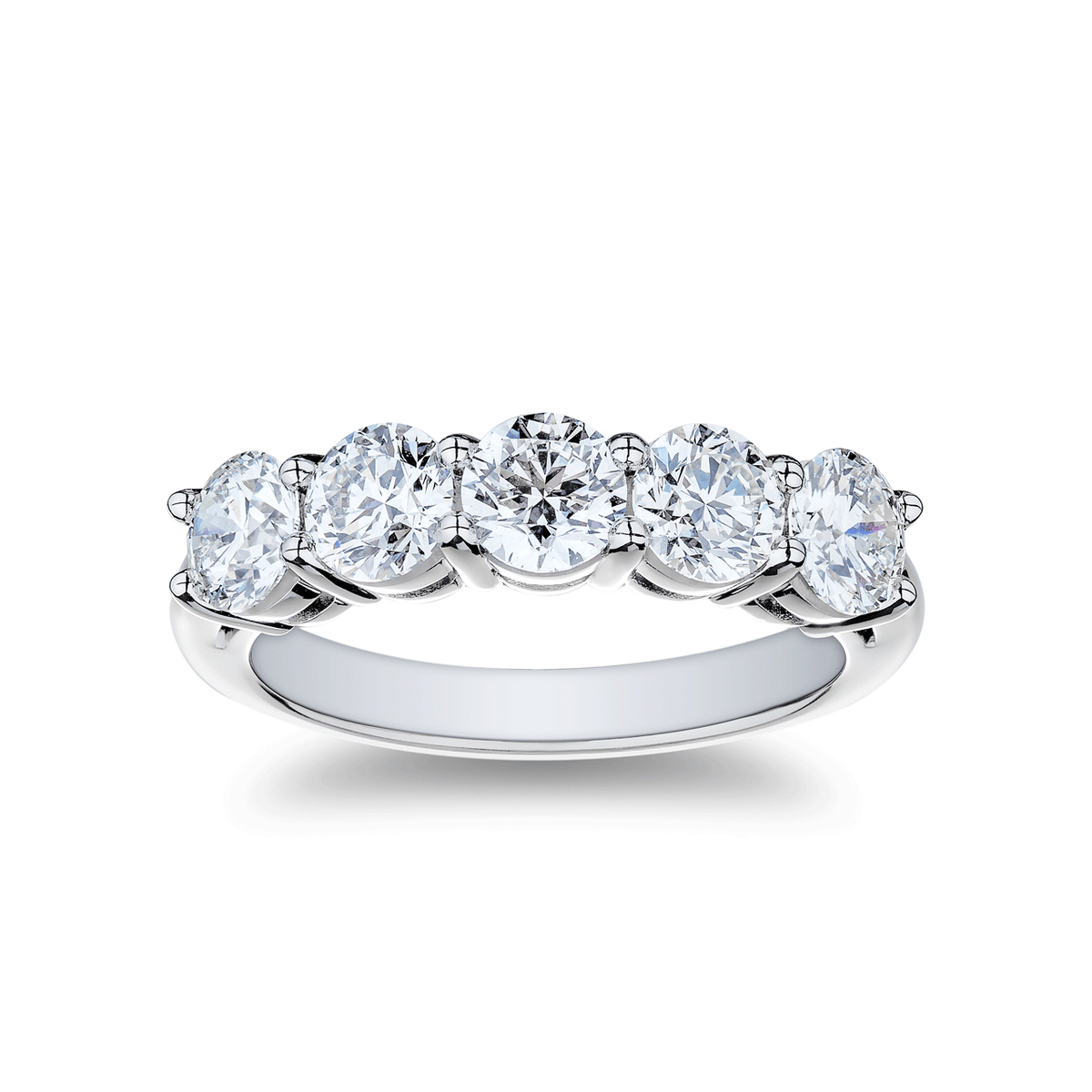 Hamilton Collection Platinum and 2.10 Total Weight Diamond Band