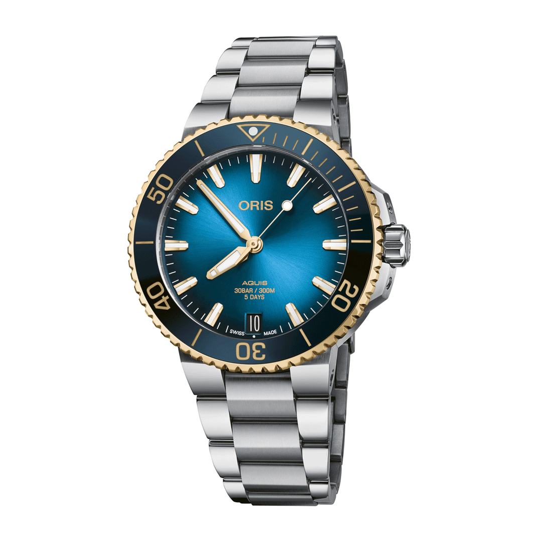 Oris Aquis Calibre 400 41.5mm Blue Dial Steel Bracelet