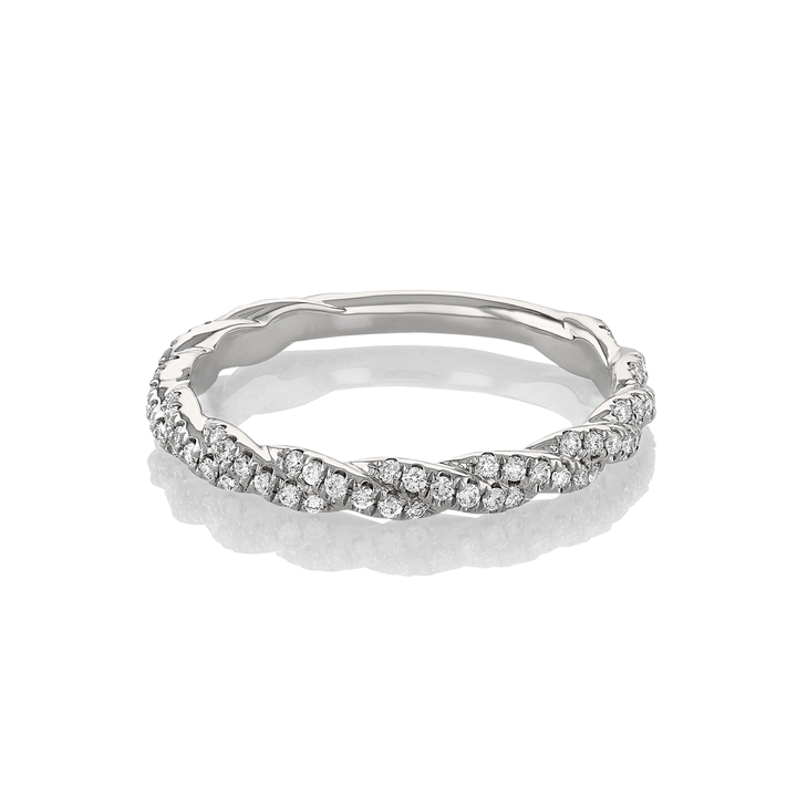 Platinum and 0.27 Total Weight Diamond Twist Band