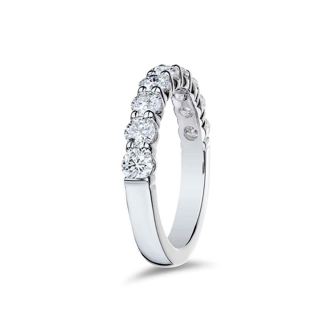 18k White Gold and 1.35 Total Weight Diamond Band