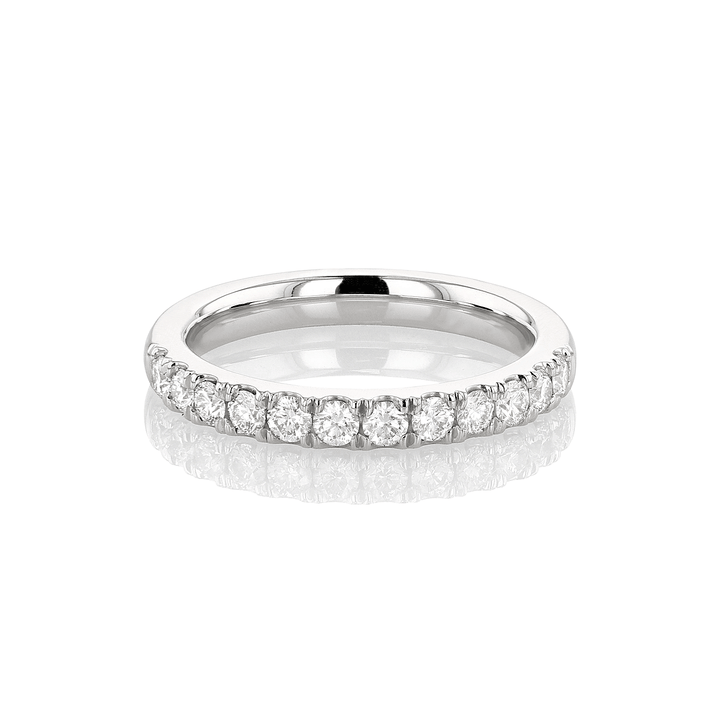 Lisette Platinum and .50 Total Weight Diamond Half Way Band