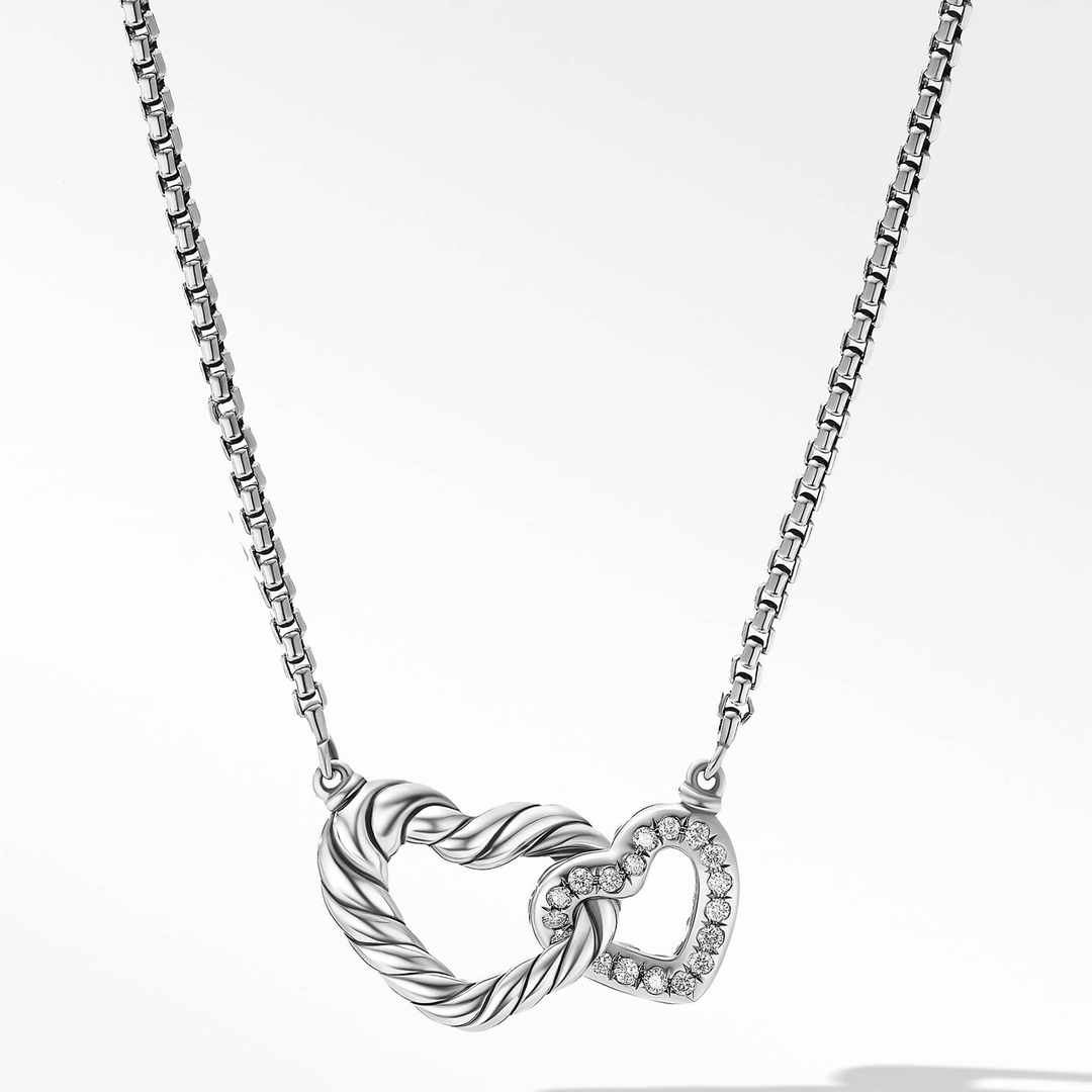 David Yurman Cable Collectibles Interlocking Heart Necklace