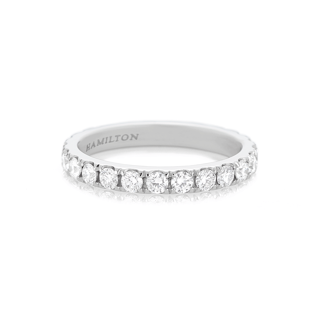 Lisette 18k White Gold 1.10 Total Weight Diamond Eternity Band