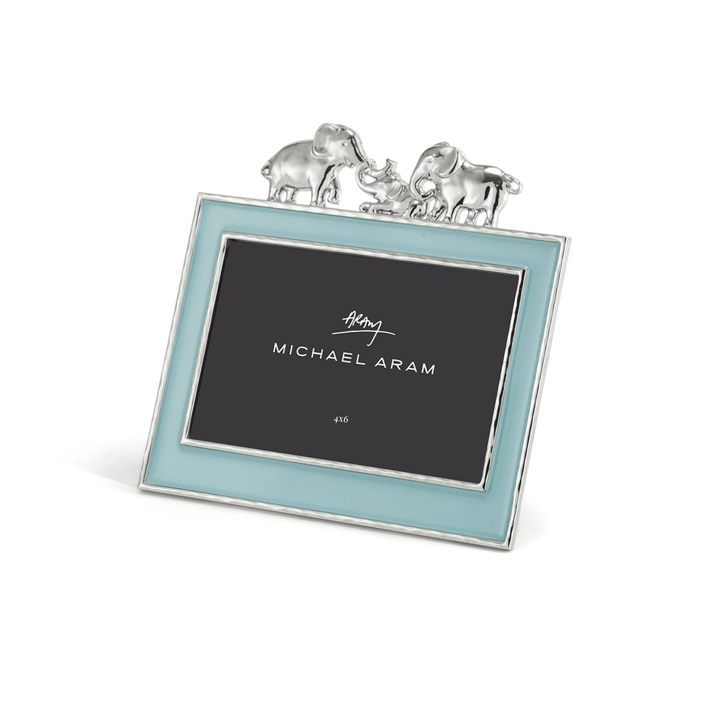 Michael Aram Blue Enamel Elephant 4x6 Frame