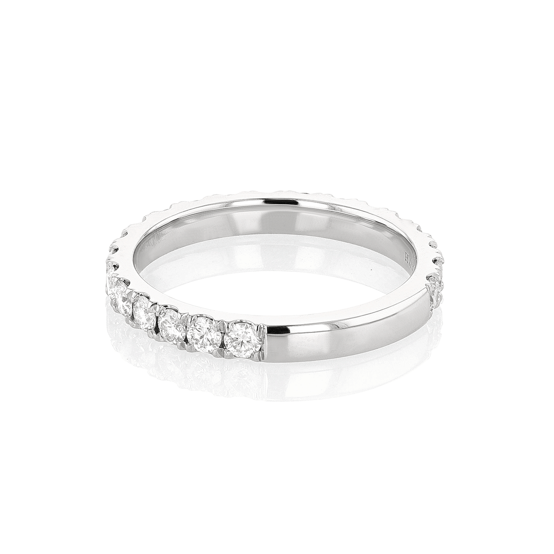 Hamilton Lisette Collection Platinum and 0.80 Total Weight Diamond 3/4 Way Band