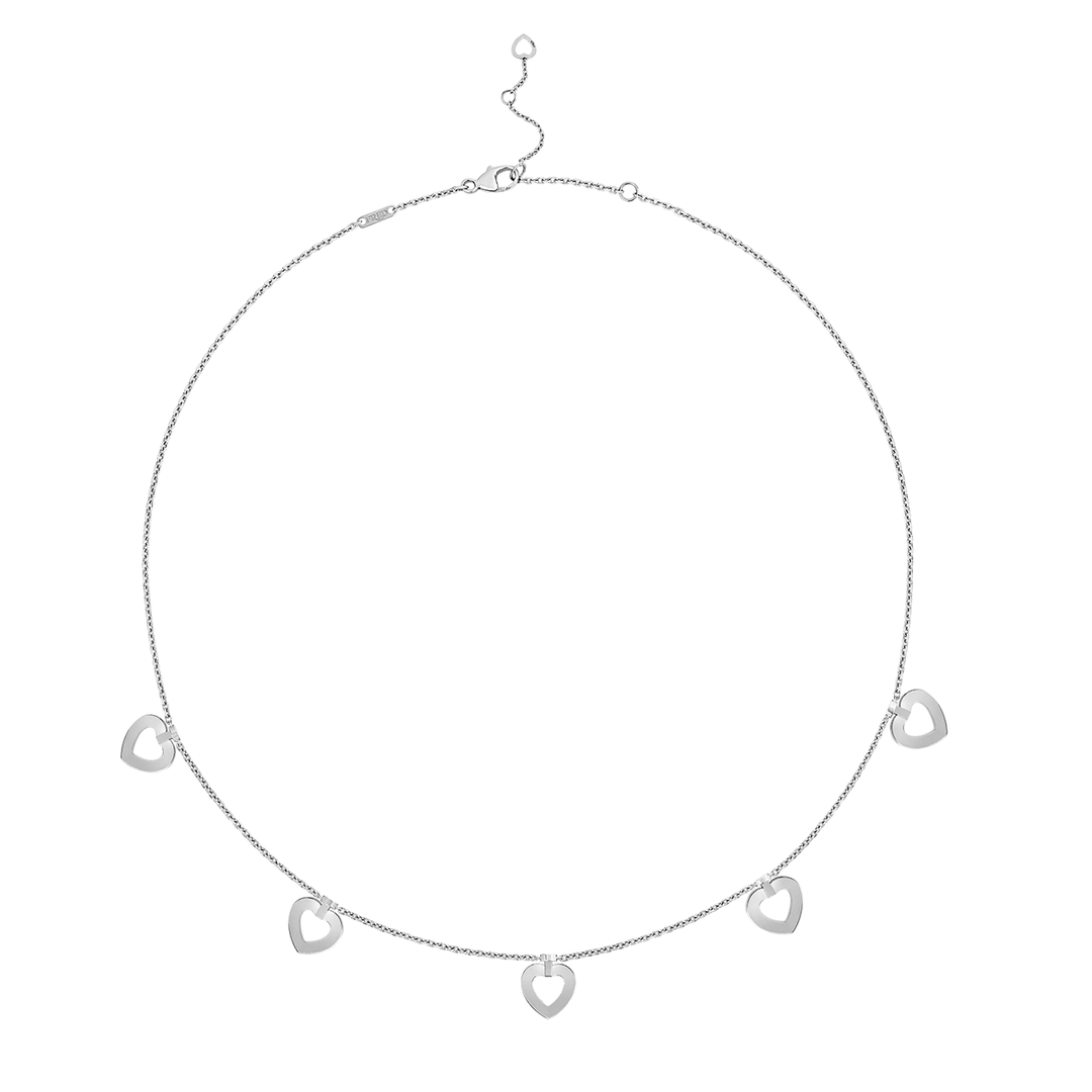 FRED Pretty Woman 18k White Gold and Diamond Mini Heart Necklace, Exclusively at Hamilton Jewelers