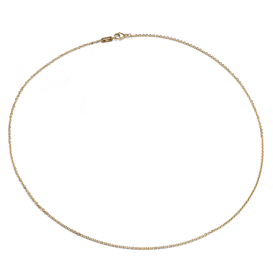 Hamilton Collection Mercer 14k Yellow Recycled Gold 1.5mm Cable 18 Inch Necklace