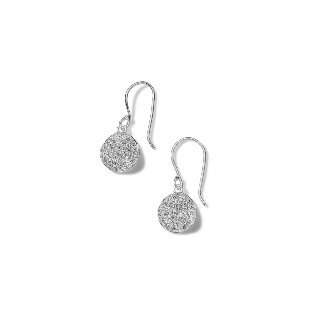 Ippolita Stardust Mini Flower Drop Earrings in Sterling Silver with Diamonds