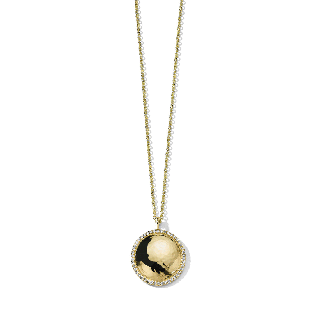 Ippolita Stardust Large Goddess Dome Necklace in 18k Yellow Gold
