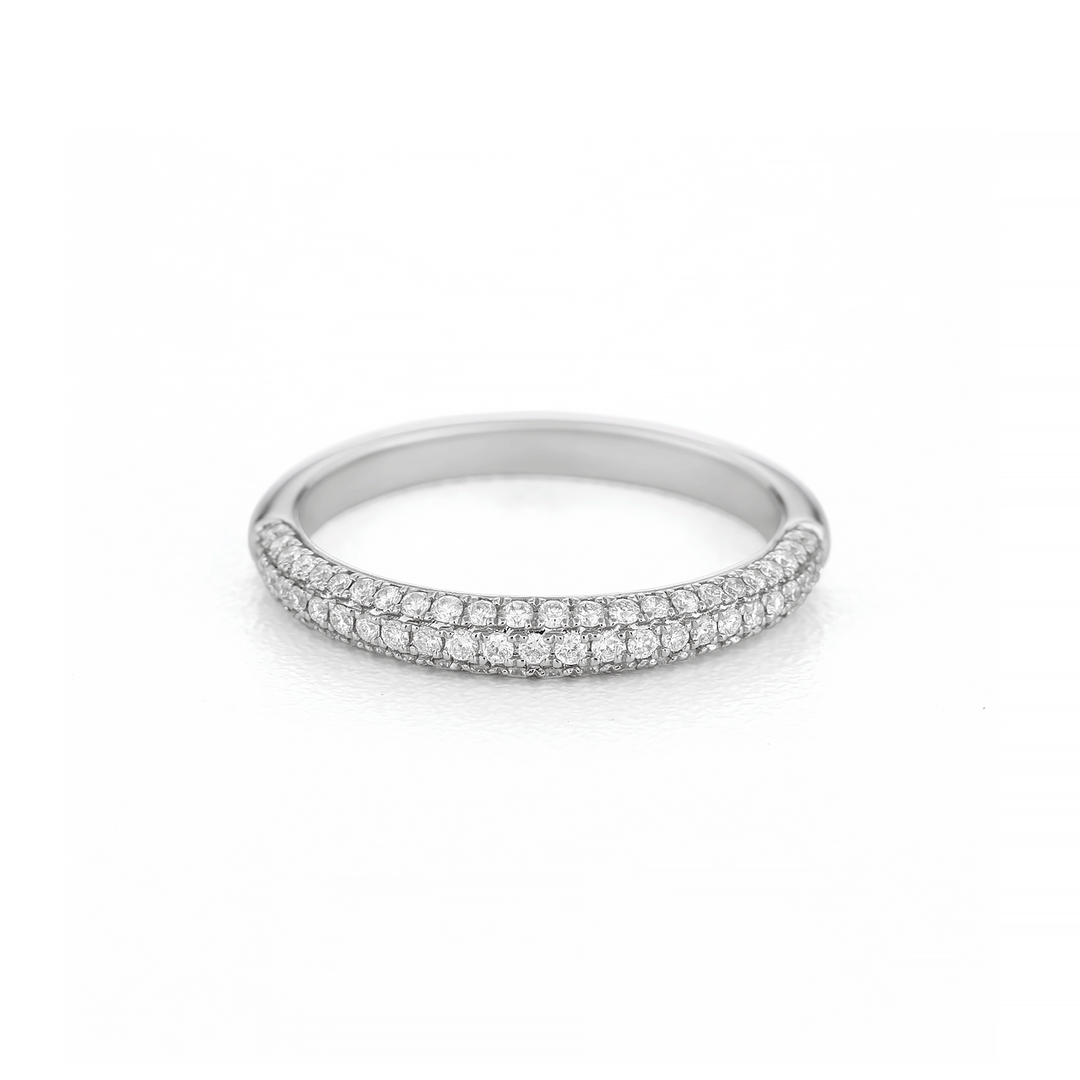Grace 18k White Gold and Diamond .32 Total Weight Band