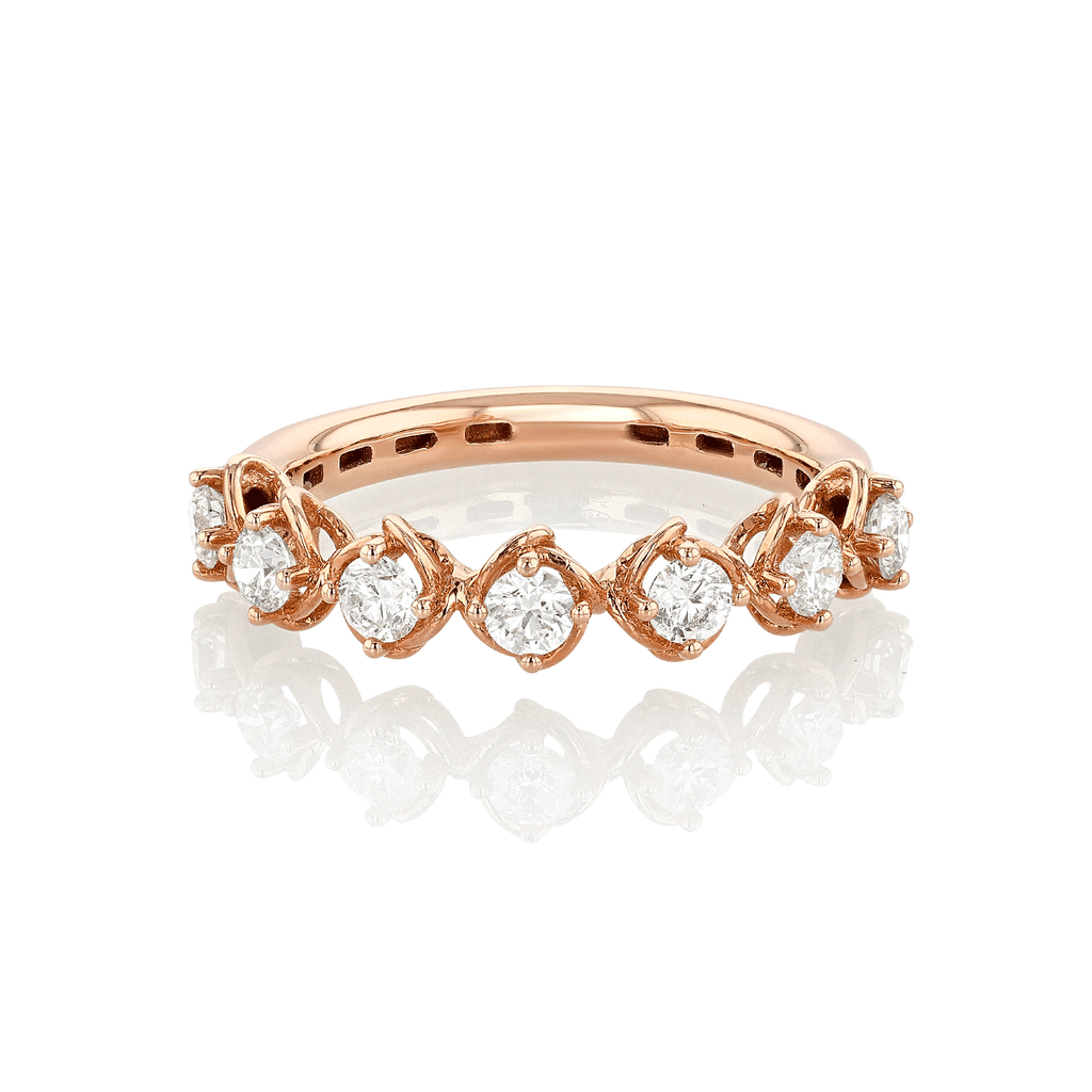 Hamilton Duet Collection 18k Rose Gold and 0.70 Total Weight Diamond Band