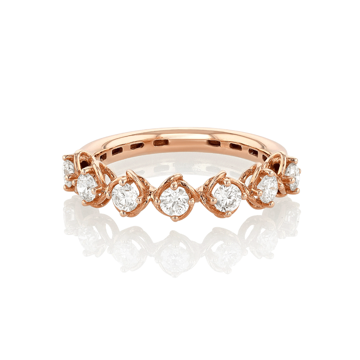 Hamilton Duet Collection 18k Rose Gold and 0.70 Total Weight Diamond Band