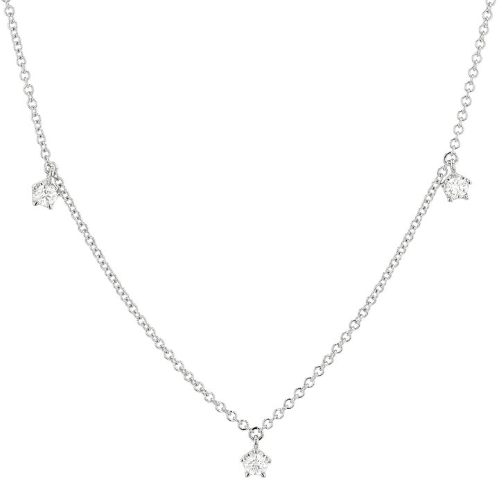 Joyful 18k White Gold and Diamond .54 Total Weight Necklace