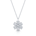 18k Gold and Pear Shape Diamond 1.75 Total Weight Pendant