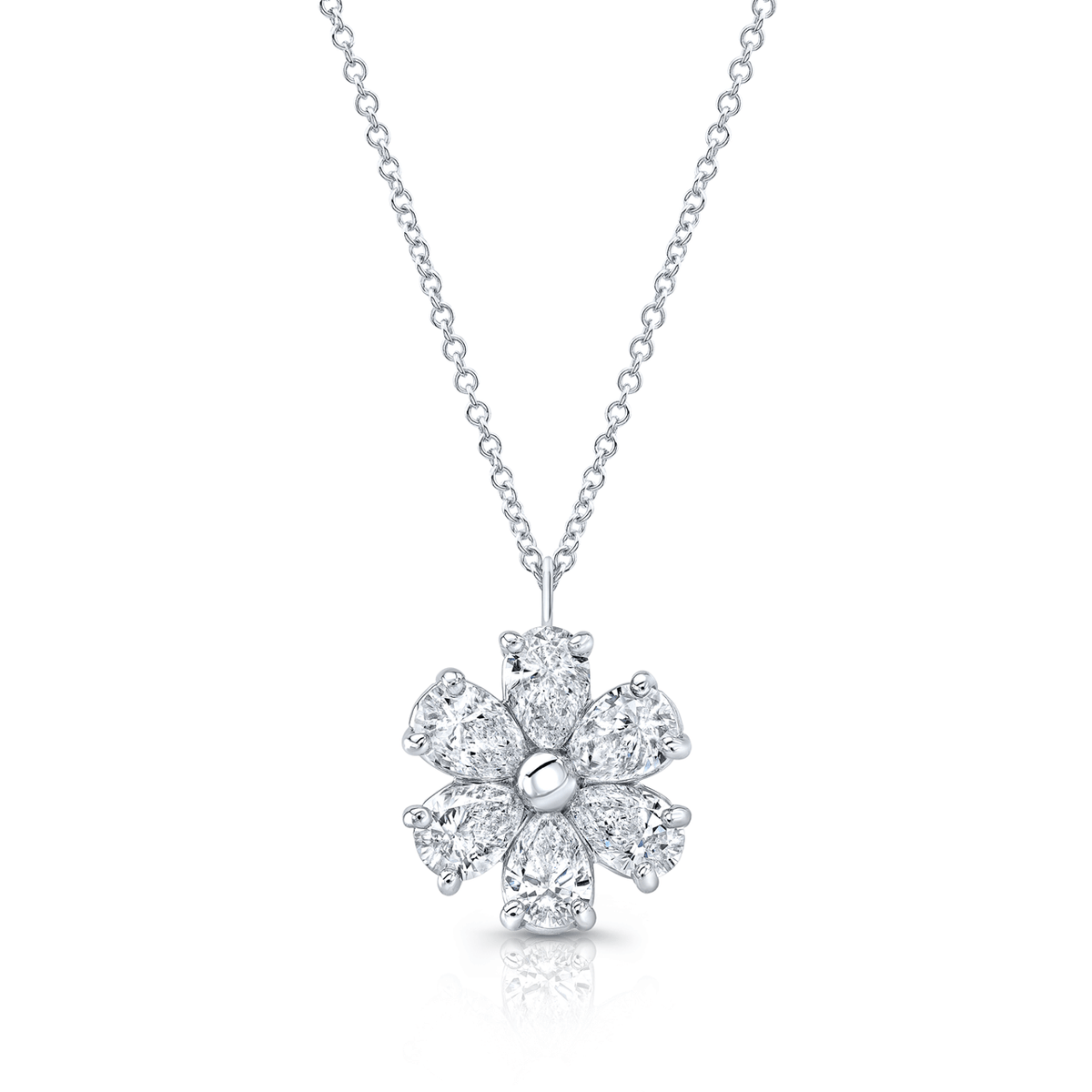 18k Gold 1.75ct Pear Shape Diamond Pendant