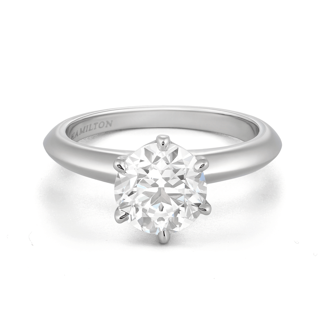 Hamilton Embrace Collection 18k White Gold and Engagement Mounting Ring For Round Diamond
