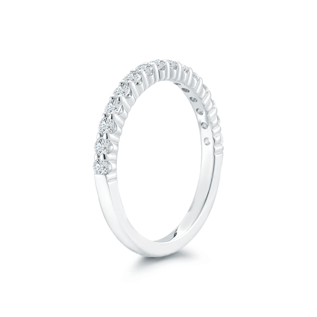 Hamilton Collection 18k White Gold and .55 Total Weight Diamond Band