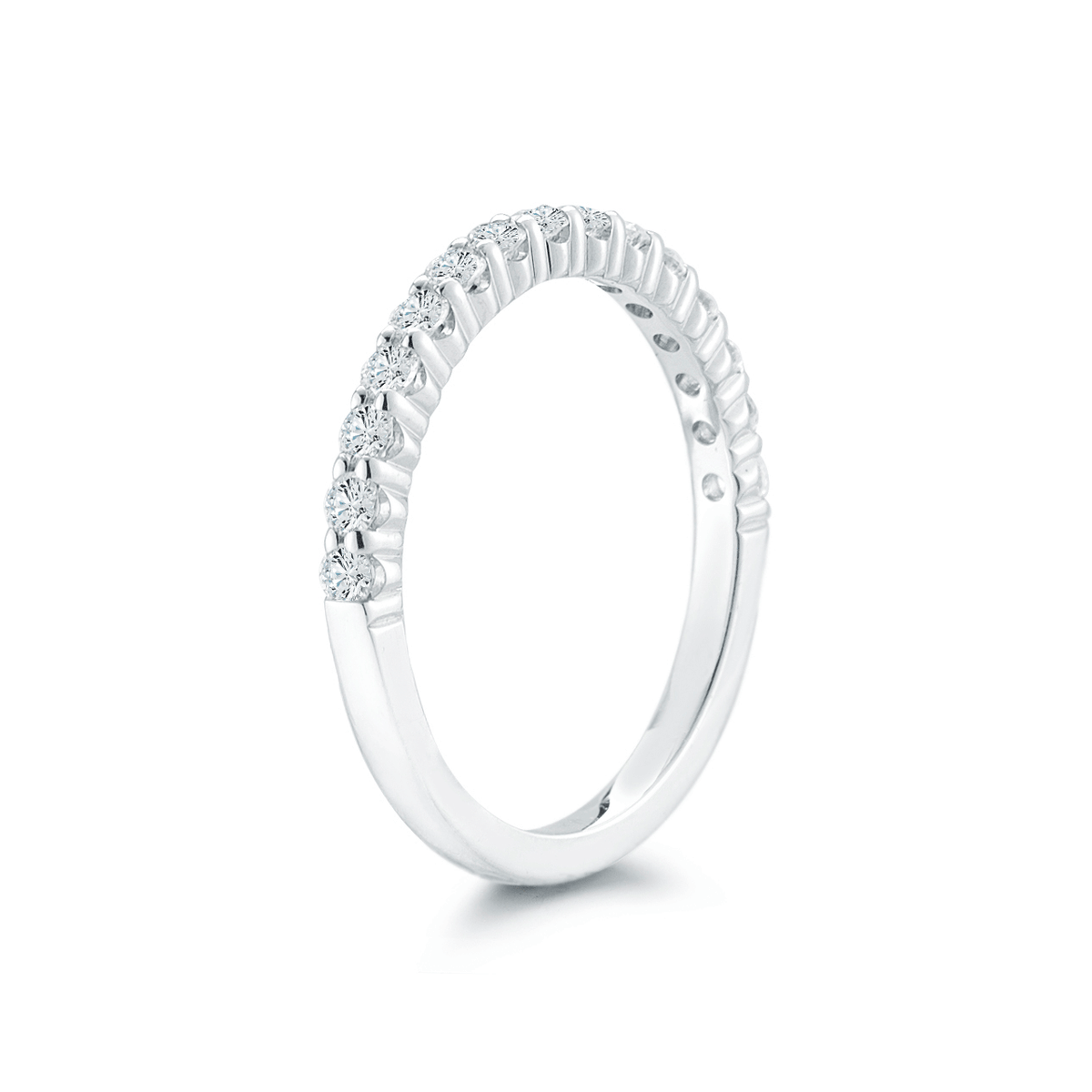 Hamilton Collection 18k White Gold and .55 Total Weight Diamond Band